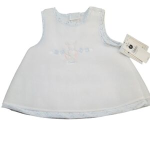 Deadstock Vintage Carters White Fluffy Bunny Dress 0-3 Months